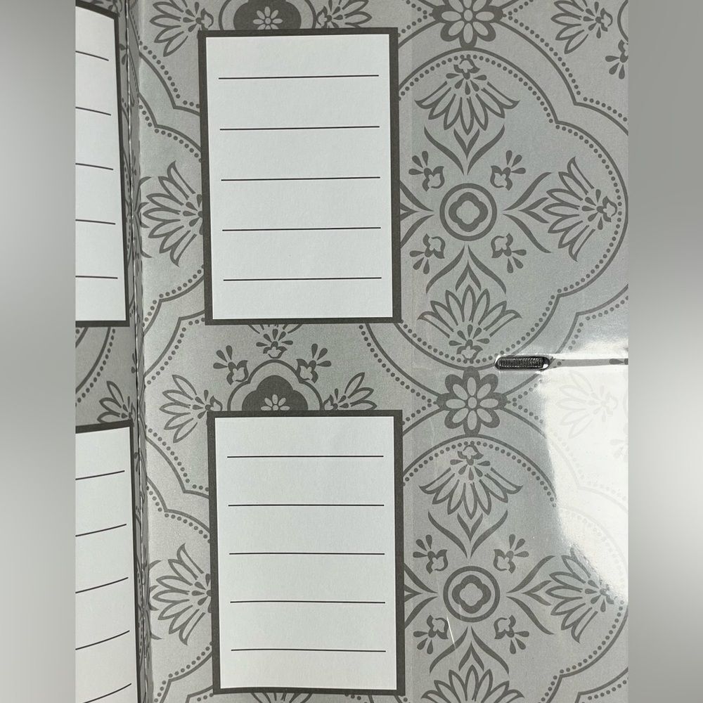 Black and Silver Photo Album w/Embossed Floral Designs Holds 200 4x6 Photos - Picture 12 of 13